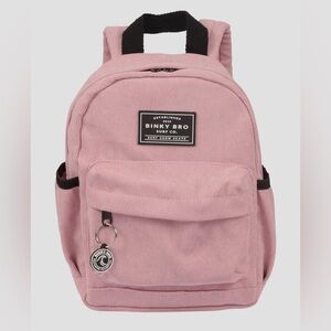 Binky Bro Pink Corduroy Backpack and keychain NWT